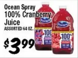 Western Beef Ocean Spray 100% Cranberry Juice offer