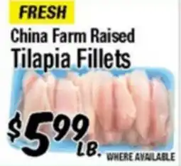 Western Beef China Farm Raised Tilapia Fillets offer