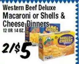 Western Beef Western Beef Deluxe Macaroni or Shells & Cheese Dinners offer