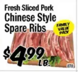 Western Beef Fresh Sliced Pork Chinese Style Spare Ribs offer