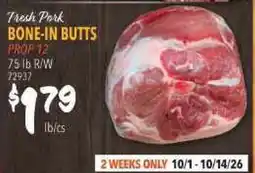 Restaurant Depot Fresh Pork BONE-IN BUTTS offer