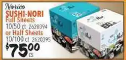 Restaurant Depot Norico SUSHI-NORI Full Sheets or Half Sheets offer