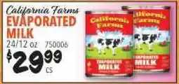 Restaurant Depot California Farms EVAPORATED MILK offer