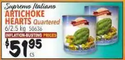 Restaurant Depot Supremo Italiano ARTICHOK HEARTS Quartered offer