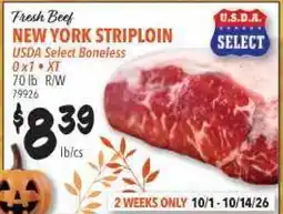 Restaurant Depot Fresh Beef NEW YORK STRIPOIN offer