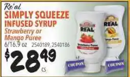 Restaurant Depot SIMPLY SQUEEZE INFUSED SYRUP offer