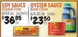 Restaurant Depot SOY SAUCE OYSTER SAUCE offer