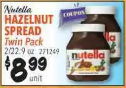 Restaurant Depot Nutella HAZELNUT SPREAD Twin Pack offer