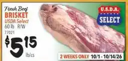 Restaurant Depot Fresh Beef BRISKET offer