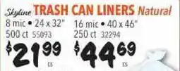 Restaurant Depot Skyline TRASH CAN LINERS Natural offer
