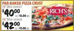 Restaurant Depot PAR-BAKED PIZZA CRUST offer
