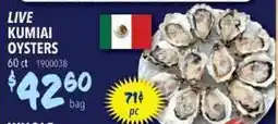 Restaurant Depot LIVE KUMIAI OYSTERS offer