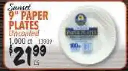 Restaurant Depot Sunseed 9 PAPER PLATES Uncoated offer