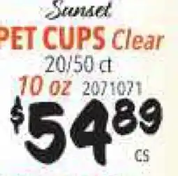 Restaurant Depot Sunset PET CUPS Clear offer