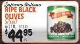Restaurant Depot Supremo Italiano RIPE BLACK OLIVES offer