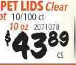 Restaurant Depot PET LIDS Clear offer