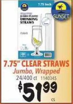 Restaurant Depot 7.75 CLEAR STRAWS offer
