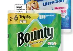 CVS Charmin Ultra 6 mega rolls, essentials 9 mega rolls or Bounty Select-A-Size 2 triple rolls offer