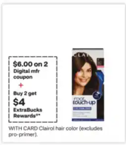 CVS Clairol hair color (excludes pro-primer) offer