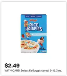 CVS Select Kellogg's cereal 9-15.3 oz offer