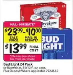 Stop&Shop Bud Light 24 Pack offer