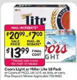 Coors Light or Miller Lite