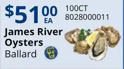 Restaurant Depot James River Oysters offer