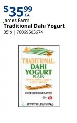 Restaurant Depot James Farm Traditional Dahi Yogurt offer