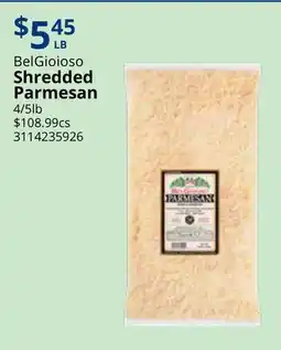 Restaurant Depot BelGioioso Shredded Parmesan offer