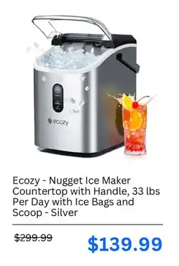 Best Buy Ecozy - Nugget Ice Maker Countertop with Handle offer