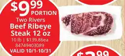 Restaurant Depot Two Rivers Beef Ribeye Steak 12 oz offer
