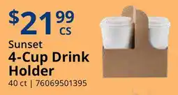 Restaurant Depot Sunset 4-Cup Drink Holder offer