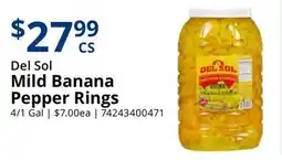 Restaurant Depot Del Sol Mild Banana Pepper Rings offer