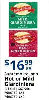 Restaurant Depot Supremo Italiano Hot or Mild Giardiniera offer
