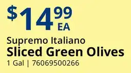 Restaurant Depot Supremo Italiano Sliced Green Olives offer