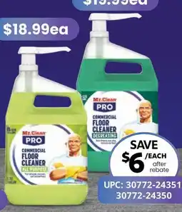 Restaurant Depot Mr. Clean PRO COMMERCIAL FLOOR CLEANER offer