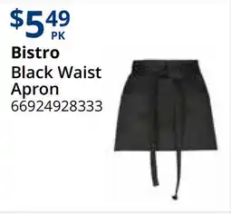 Restaurant Depot Bistro Black Waist Apron offer