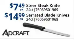 Restaurant Depot Steer Steak Knife Serrated Blade Knives offer