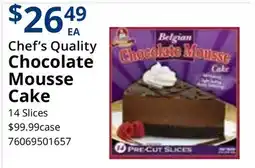 Restaurant Depot Chef's Quality Chocolate Mousse Cake offer