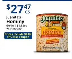 Restaurant Depot Juanita's Hominy offer