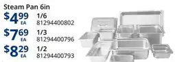 Restaurant Depot Steam Pan 6in offer