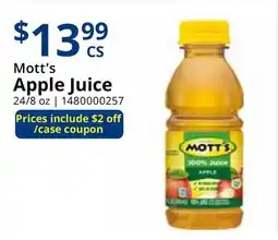 Restaurant Depot Mott's Apple Juice offer