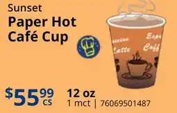 Restaurant Depot Sunset Paper Hot Café Cup offer