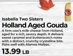 Sunset Foods Isabella Two Sisters Holland Aged Gouda offer