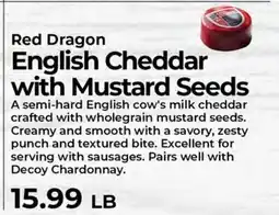 Sunset Foods Red Dragon English Cheddar with Mustard Seeds offer