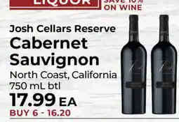 Sunset Foods Josh Cellars Reserve Cabernet Sauvignon offer