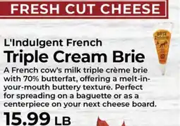 Sunset Foods L'Indulgent French Triple Cream Brie offer