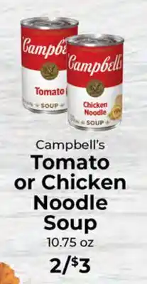 Sunset Foods Campbell's Tomato or Chicken Noodle Soup offer