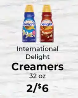 Sunset Foods International Delight Creamers offer