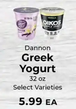 Sunset Foods Dannon Greek Yogurt offer